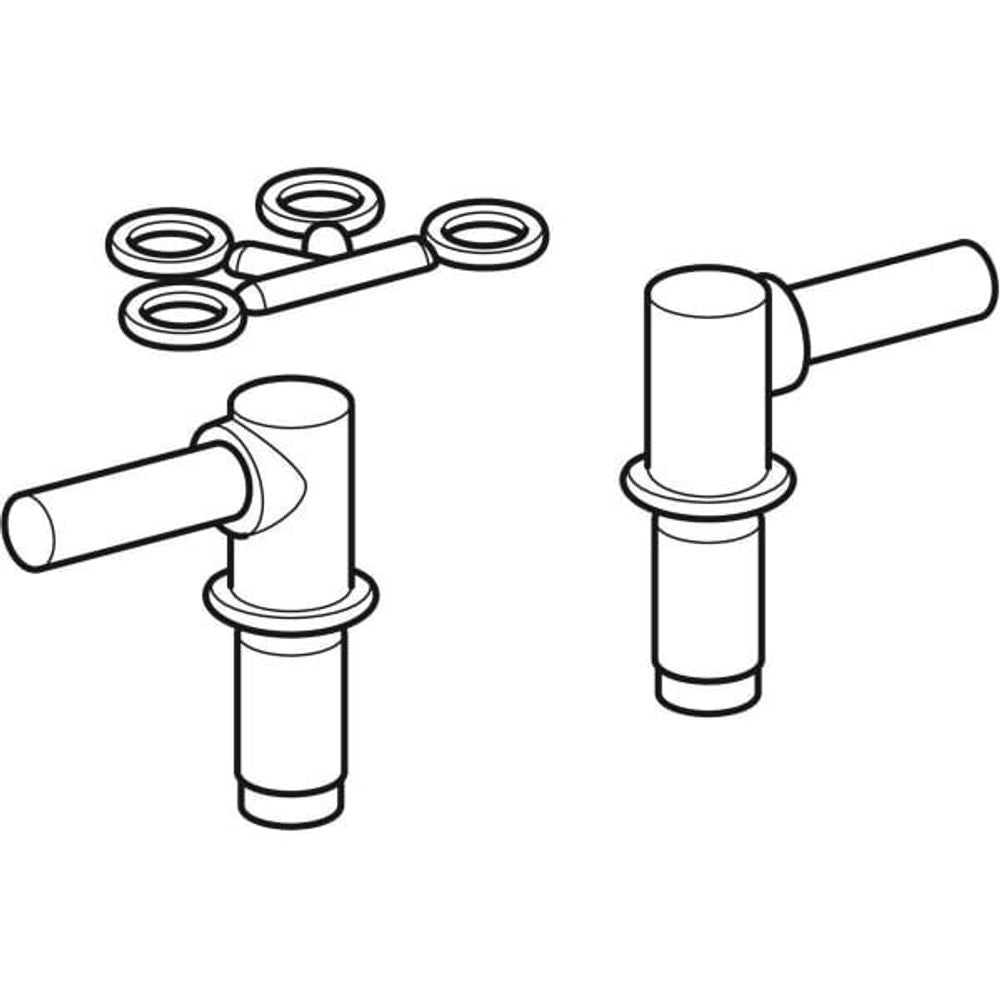Geberit Set Scharniere, abnehmbar  (2 Stück), verchromt, 597110000
