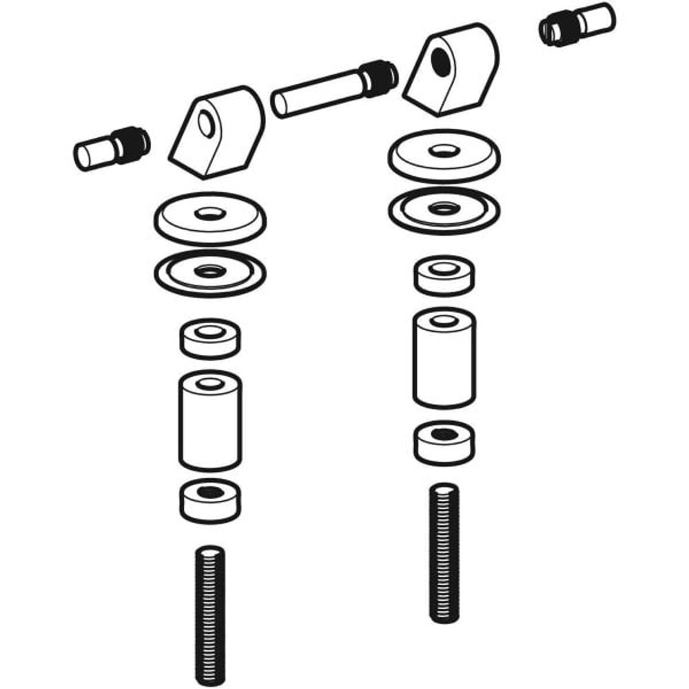 Geberit Set Scharniere für Urinaldeckel Pareo / Visit, 597146000