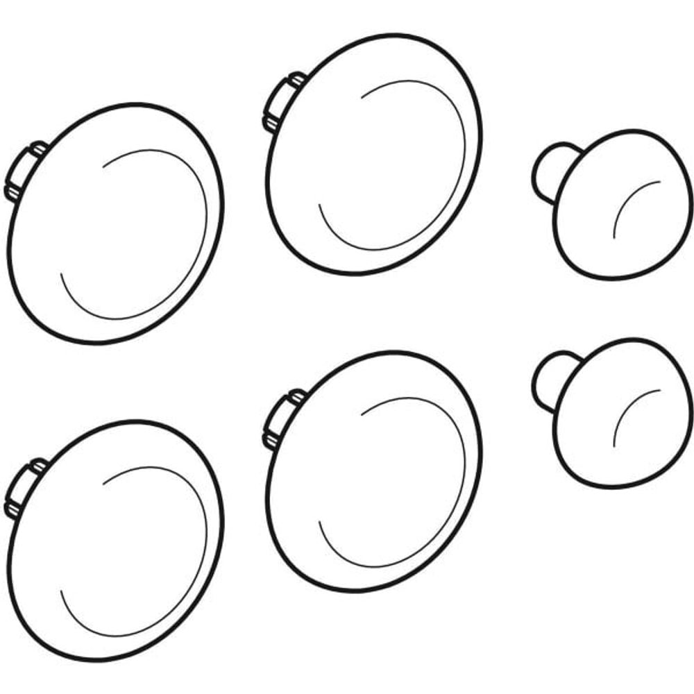 Geberit Set Puffer für WC-Deckel  Eurotrend, 598107000
