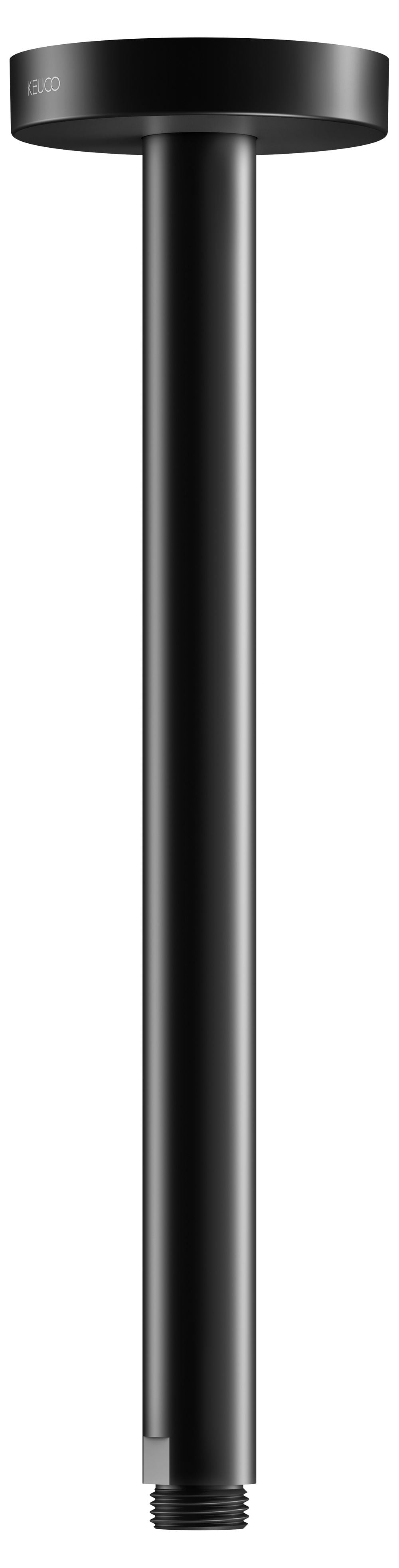 KEUCO Elegance Brausearm Deckenanschluß rund 300 mm schwarz matt, 51689370300