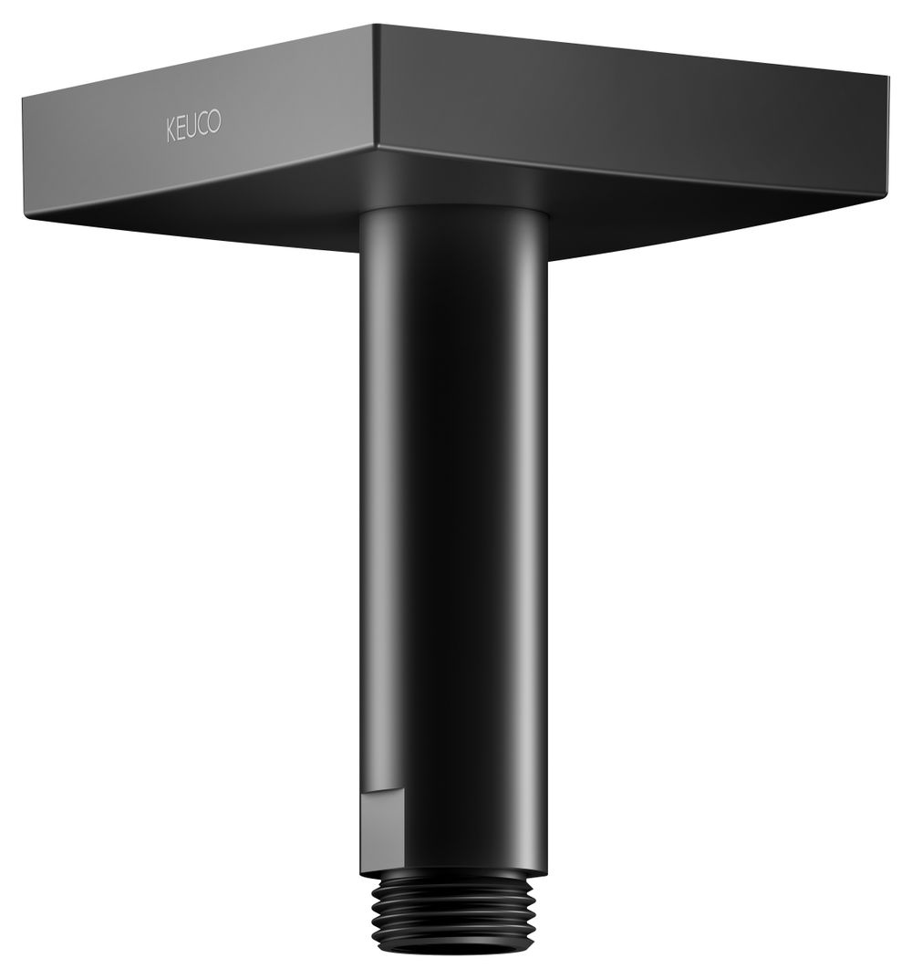 KEUCO Edition 300 Brausearm Deckenanschluß eckig 100 mm schwarz matt, 53089370102