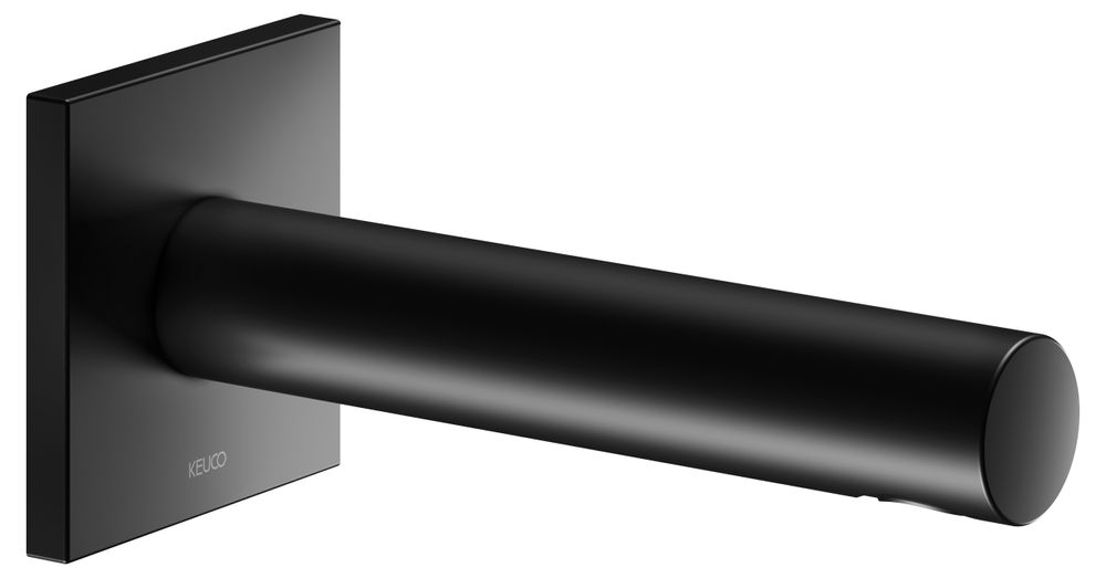 KEUCO IXMO Wanneneinlauf DN15 eckig Ausladung 180 mm schwarz matt, 59545370102