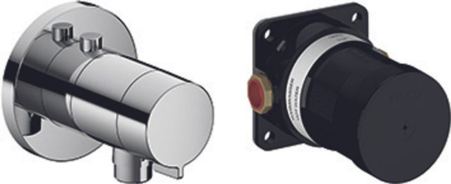 Keuco Farbset Thermostat u UP-Körper IXMO Solo rund mit Schlauchanschl., 59554010021