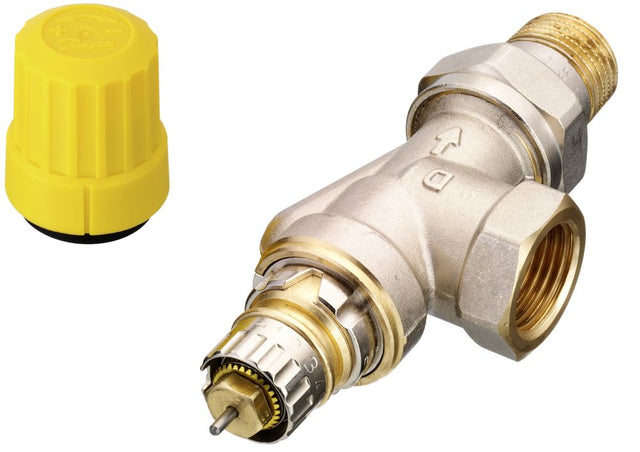 Danfoss Ventilgehäuse RA-UN 15 R 1/2, UK (Axial), Matt vernickelt, 013G3043