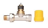 Danfoss Ventilgehäuse RA-UN 10 R 3/8, Durchgang, Matt vernickelt, 013G3002