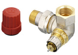 Danfoss Ventilgehäuse RA-N 15 R 1/2, WE links, Matt vernickelt, 013G0234