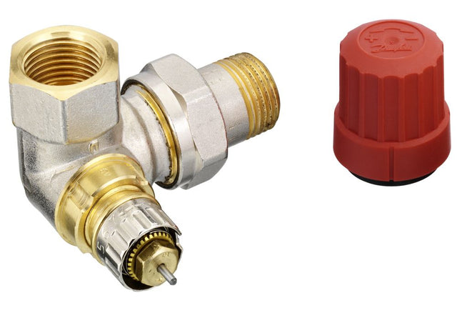 Danfoss Ventilgehäuse RA-N 15 R 1/2, WE rechts, Matt vernickelt, 013G0233