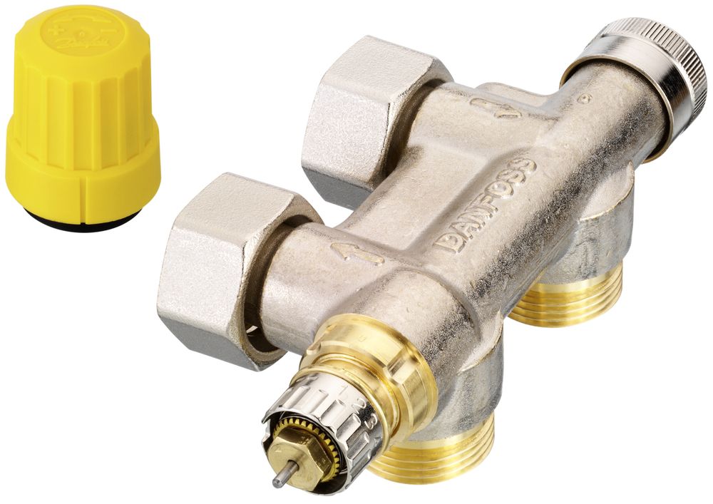 Danfoss Anschlussarmatur VHS-UN Heizkörper R 1/2, Eck, vernickelt, 013G4741