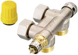 Danfoss Anschlussarmatur VHS-UN Heizkörper R 1/2, Eck, vernickelt, 013G4741