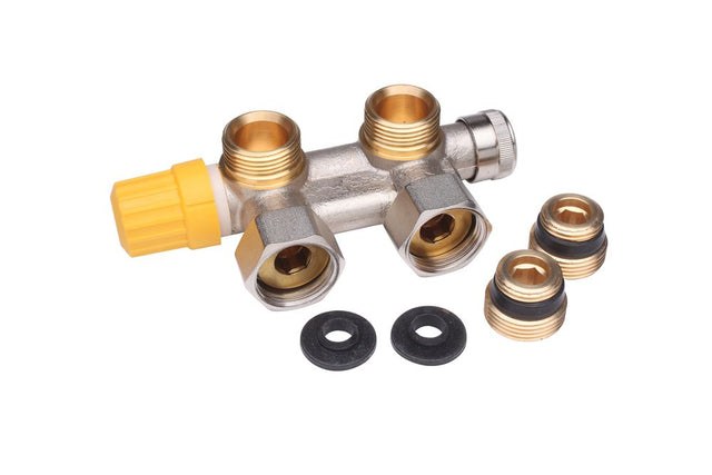Danfoss Anschlussarmatur VHS-UR Heizkörper R 1/2, Eck, vernickelt, 013G4689