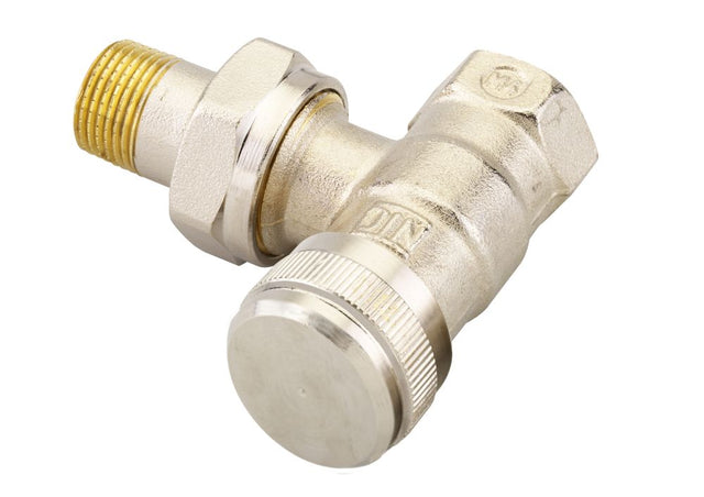 Danfoss Rücklaufverschraubung RLV 10 R 3/8, Eck, vernickelt, 003L0141