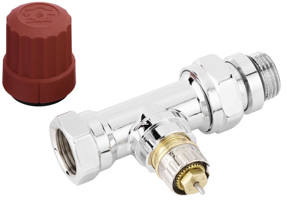 Danfoss Ventilgehäuse RA-NCX 15 R 1/2, DG, verchromt, 013G4238