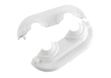 Danfoss Doppelrosette (PVC weiß) für Rohre 15-16-18, Mittenabstand 40 mm, 192H0160