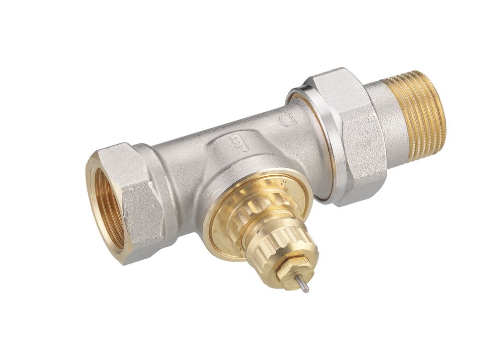 Danfoss Ventilgehäuse RA-G 20 R 3/4, Durchgang, Matt vernickelt, 013G1677