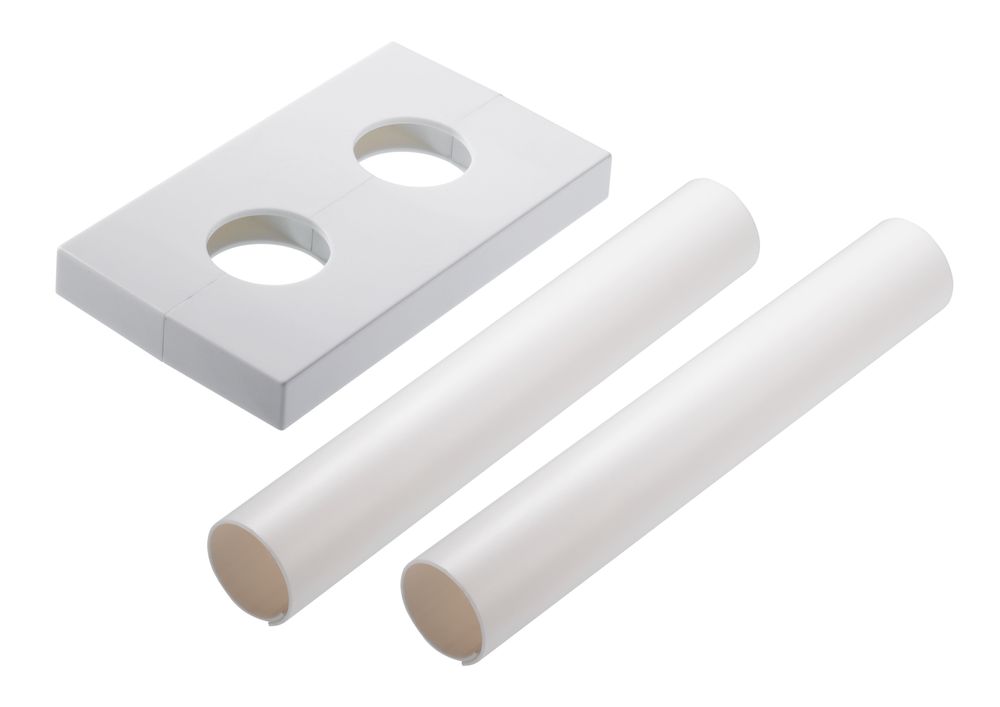 Danfoss rechteckige Wandrosette für VHX  50 mm Anschluss, RAL 9016, 013G3207