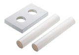 Danfoss rechteckige Wandrosette für VHX  50 mm Anschluss, RAL 9016, 013G3207