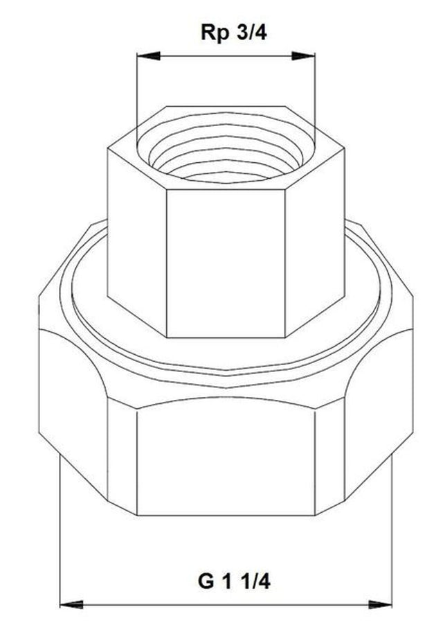 Grundfos Verschraubung    3/4" für Heizungspumpen   3/4", 525156