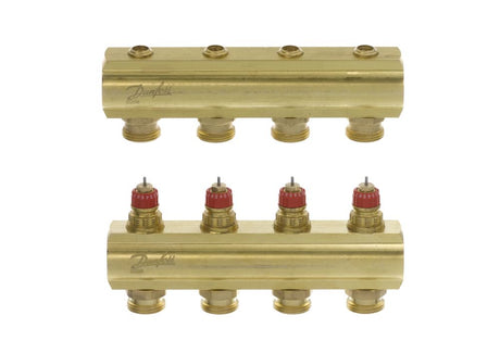 Danfoss FBH-Verteiler FHF-4 4 Kreise, ohne Durchflussanzeige, 088U0504