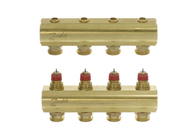 Danfoss FBH-Verteiler FHF-4 4 Kreise, ohne Durchflussanzeige, 088U0504