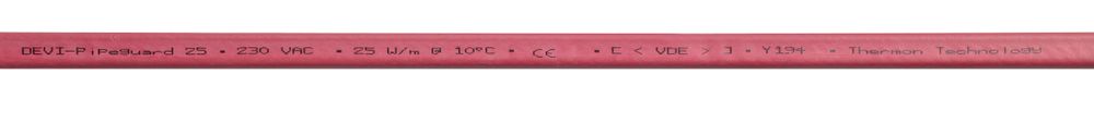 Danfoss ECpipeguard-25 (SLPG), Rot Schutzgeflecht (Schutzklasse I), 25 W/m, 088L1105