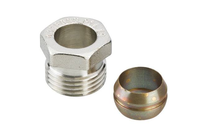 Danfoss Klemmverbinder R 1/2 Außengewinde auf 14mm für Stahl- und Kupferrohre (10St,), 013G4114