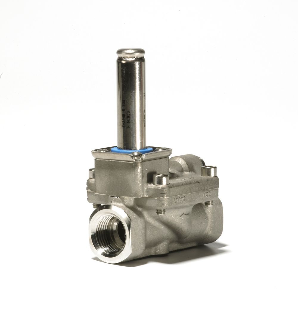 Danfoss Magnetventilgehäuse Eckventil 220B 15SS DN 15, G 1/2, kvs 4,0, Edelstahl, 032U8500
