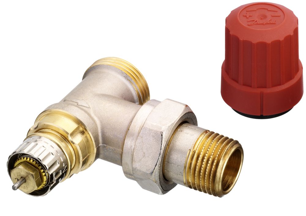 Danfoss Ventilgehäuse RA-N 15 G 3/4 AG, Eck, Matt vernickelt, 013G4201