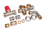 Danfoss Steigrohrventil f, 2-Rohranlagen Set RA-KW, HK:R1/2, Anl,:G 3/4 Außengewinde, 013G3344