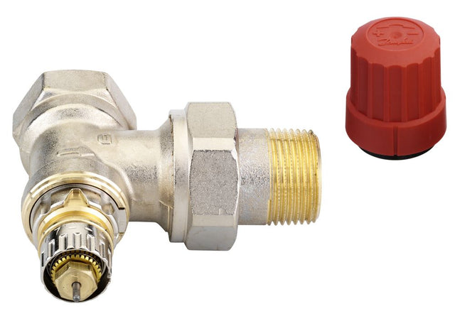 Danfoss Ventilgehäuse RA-N 20 R 3/4, Eck, Matt vernickelt, 013G0035