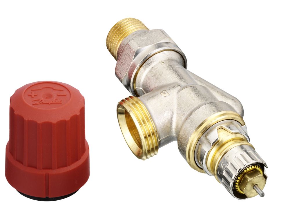 Danfoss Ventilgehäuse RA-N 15 G 3/4 AG, UK (Axial), Matt vernickelt, 013G4203