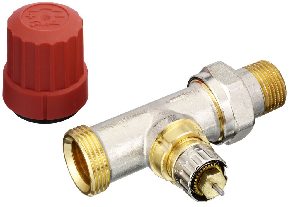 Danfoss Ventilgehäuse RA-N 15 G 3/4 AG, Durchgang, Matt vernickelt, 013G4202