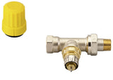 Danfoss Ventilgehäuse RA-UR 10 R 3/8, Durchgang, Matt vernickelt, 013G3298