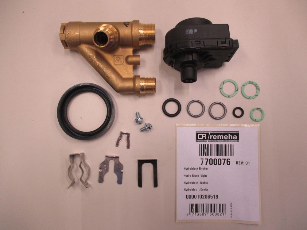 Remeha  Hydroblock rechts DS flach, 7700076