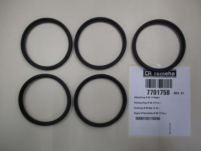 Remeha  Dichtung Abgasrohr D 80mm (5x), 7701758