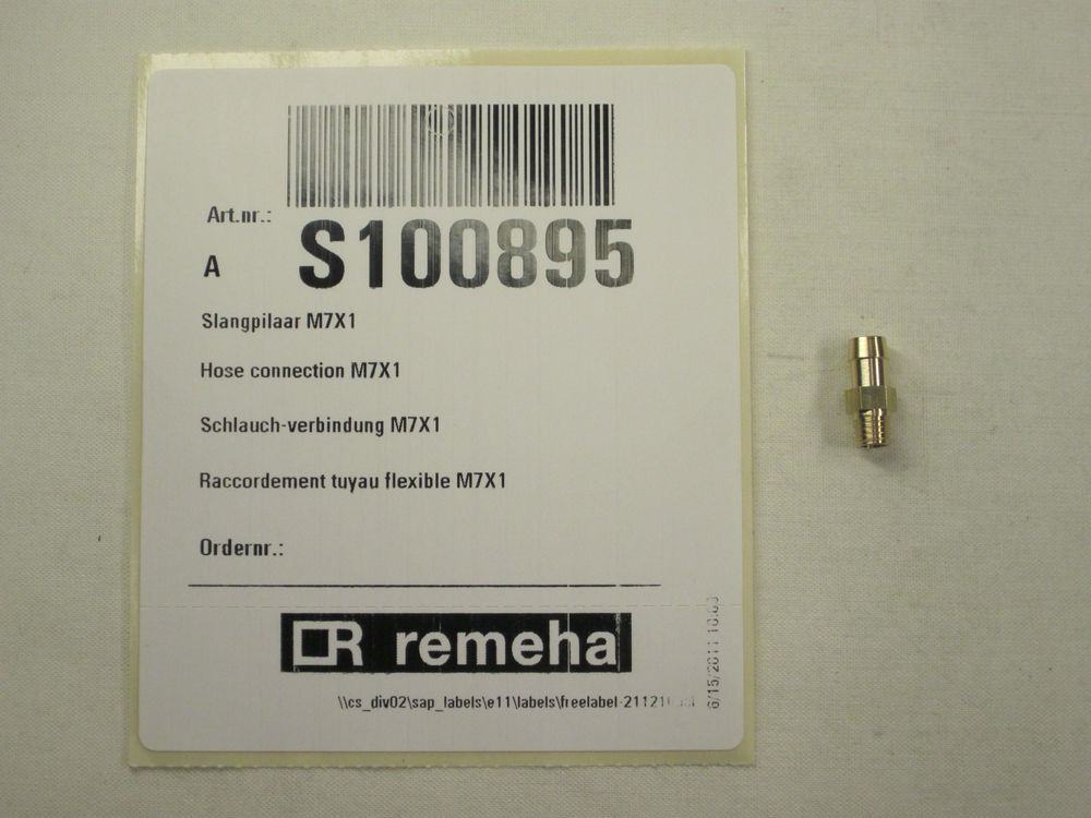 Remeha  Schlauchstutzen M7x1, S100895