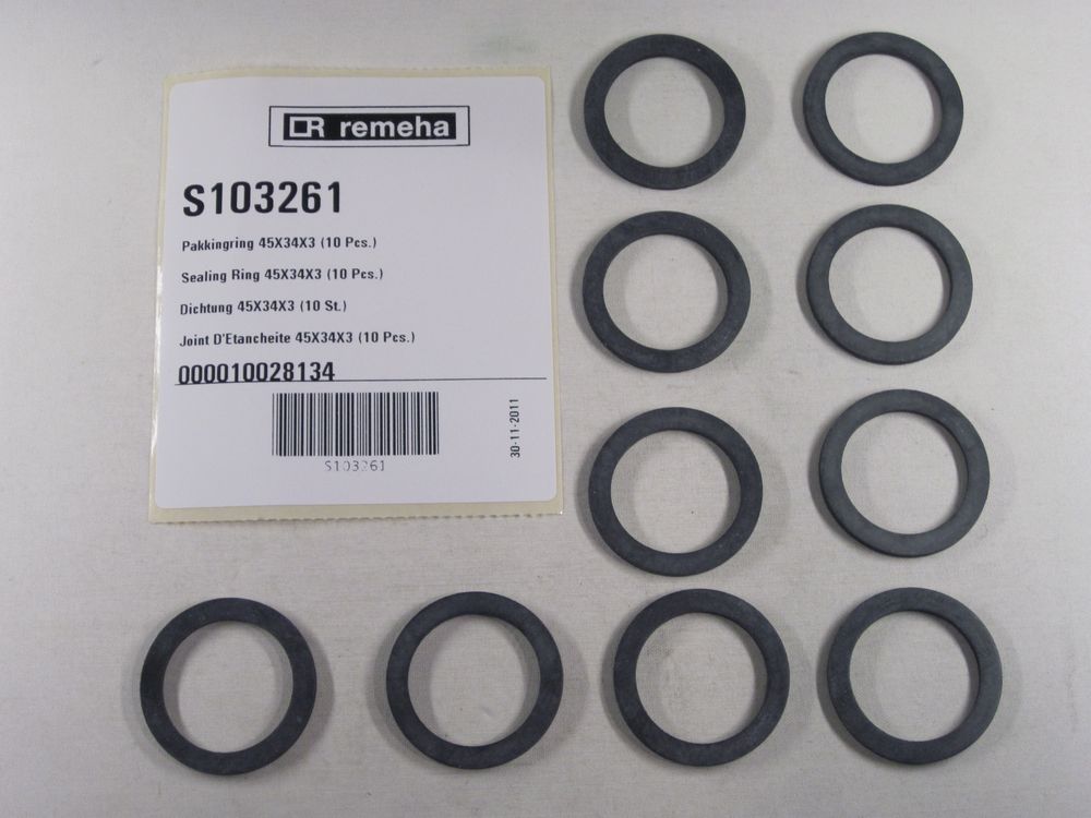 Remeha  Dichtung 45x34x3 (10x), S103261