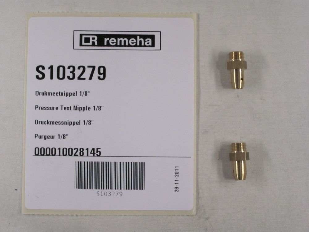 Remeha  Druckmessnippel 1/8 (2x) Incl Loctit, S103279