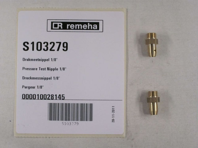 Remeha  Druckmessnippel 1/8 (2x) Incl Loctit, S103279