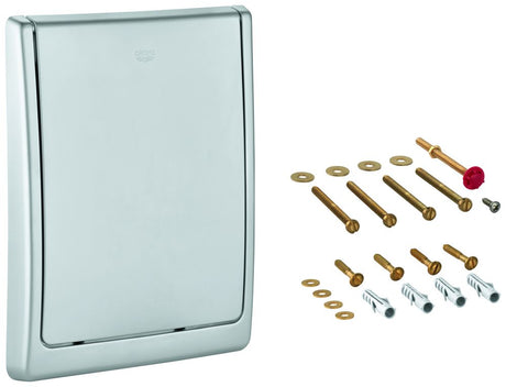 GROHE Abdeckplatte 43179 komplett für WC-Druckspüler Wandeinbau mattchrom, 43179P00