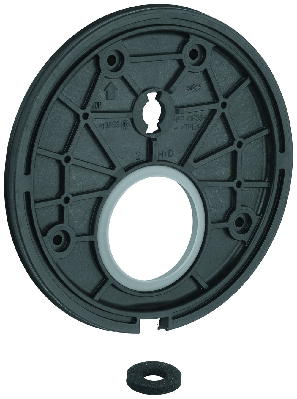 GROHE Montageplatte 48440 für EHM- Fertigmontagesets mit 2-Wege Umstellung, 48440000