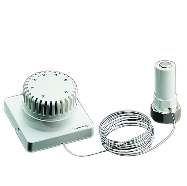 OVENTROP Thermostat Uni FD Klemmverbindung, 7-28 C, 0 * 1-5, Fernverstellung 2 m, weiß, 1012275