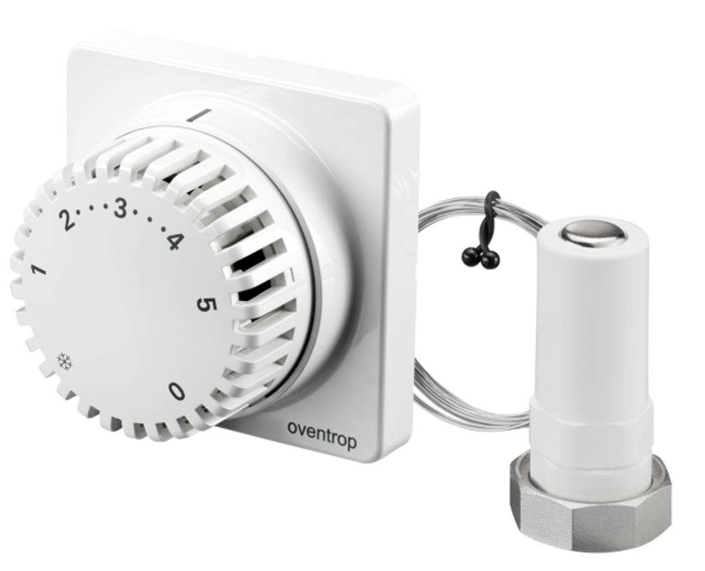 OVENTROP Thermostat Uni FH M 30 x 1,5, 7-28 C, 0 * 1-5, Fernverstellung 5 m, weiß, 1012296
