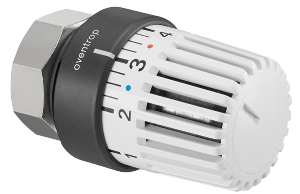 OVENTROP Thermostat für maxi/mini Thermostatventile bis 1974 M 40 x 1,5, 7-28 C, 0 * 1-5, Flüssig-Fühler, anthrazit/weiß, 1015500