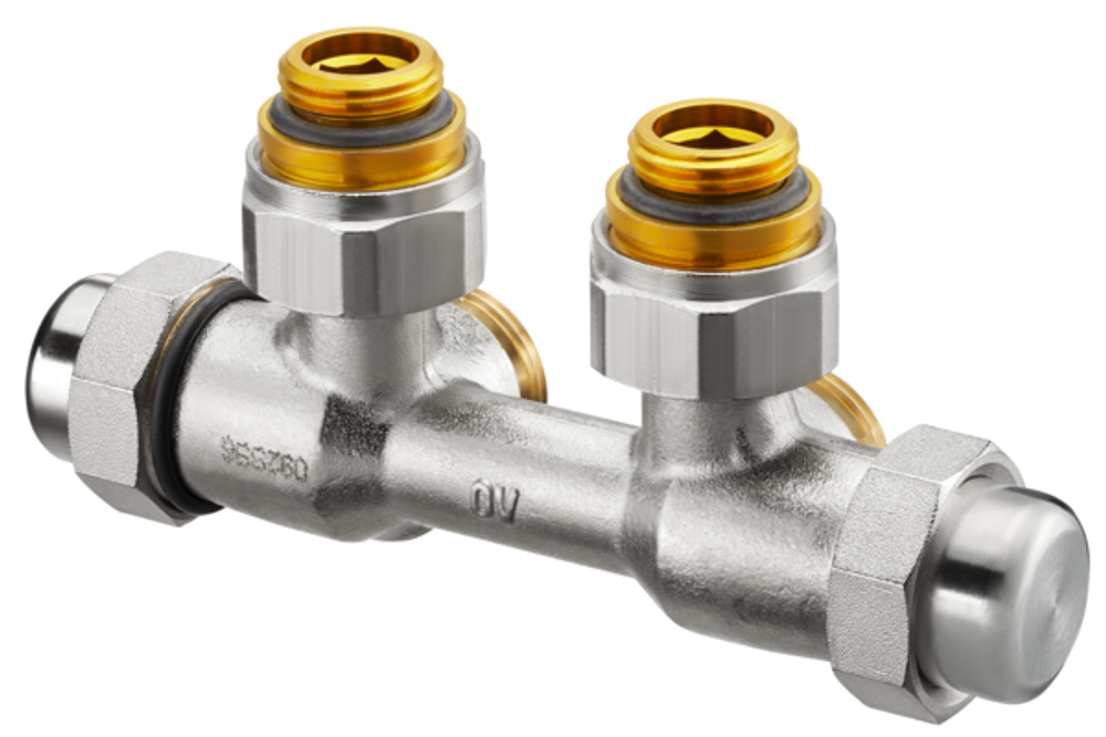 OVENTROP Anschlussarmatur Multiflex FQ Eck Rechtsanschluss, G 1/2 AG x G 3/4 Eurokonus, 1015875