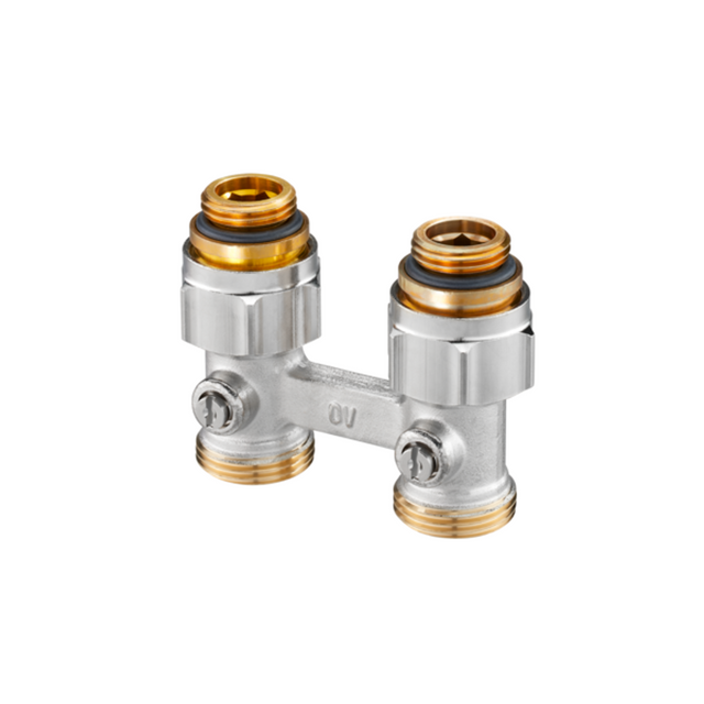 OVENTROP Hahnblock Multiflex F Durchgang ZB, G 1/2 AG x G 3/4 Eurokonus, 1015883