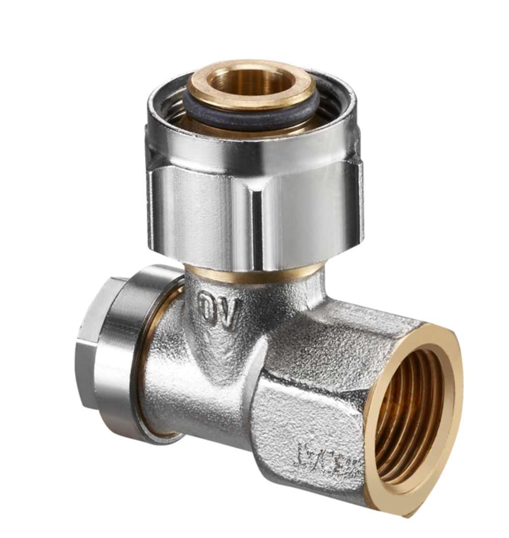 OVENTROP Absperrwinkelverschraubung Combi 3 G 3/4 ÜM x Rp 1/2, 1016567