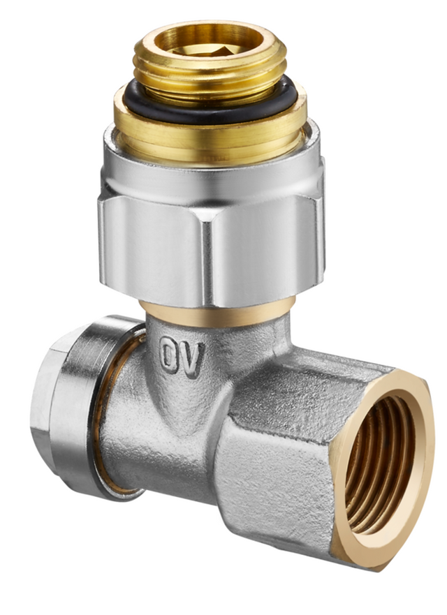 OVENTROP Absperrwinkelverschraubung Combi 3 G 1/2 AG x Rp 1/2, 1016575