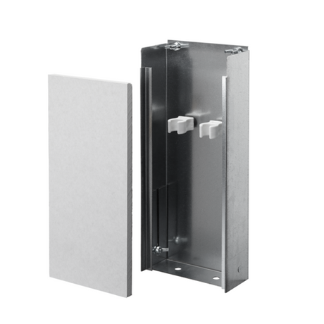 OVENTROP Montagekanal für Unibox Höhe,Breite,Tiefe 350x130x57mm, aus verzinktem Stahlblech, 1022652