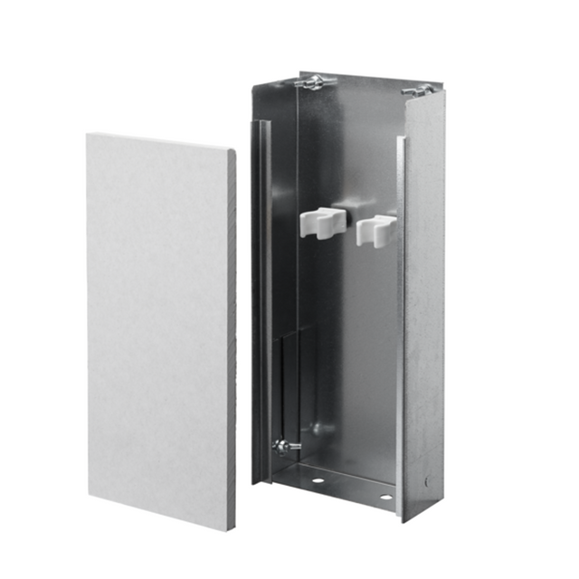 OVENTROP Montagekanal für Unibox Höhe,Breite,Tiefe 350x130x57mm, aus verzinktem Stahlblech, 1022652