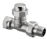 OVENTROP Rücklaufverschraubung Combi LR Durchgang DN 25, R 1 x Rp 1, PN 10, Messing, vernickelt, 1027668